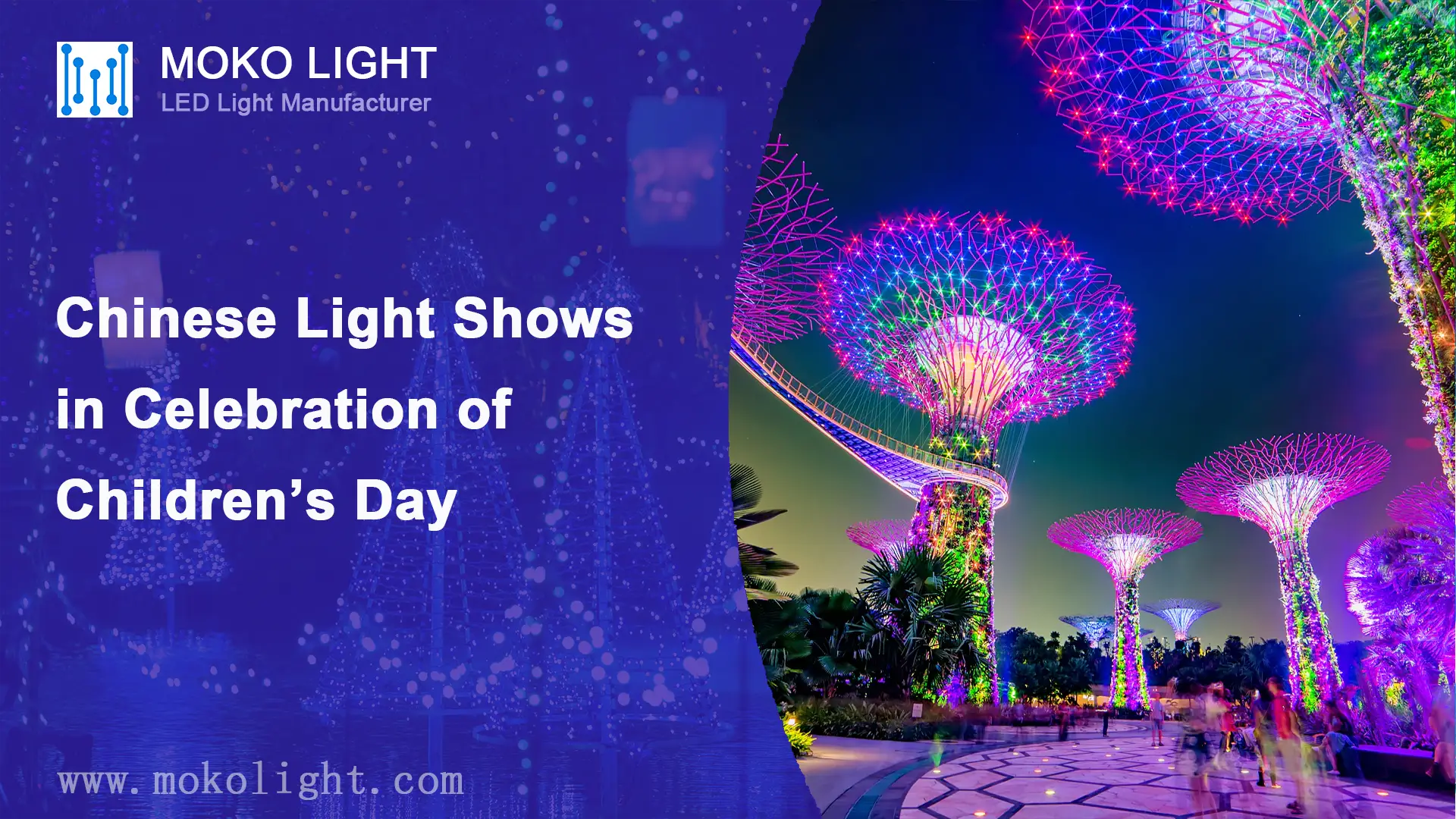 Chinesische Lichtshows zur Feier des Kindertags